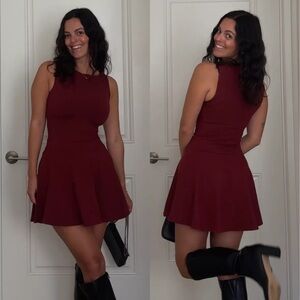 Reformation Burgundy Mini Dress